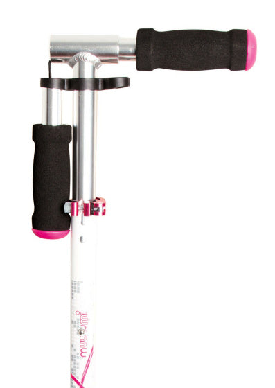 Muuwmi 2-wiel Kinderstep Opvouwbaar Voetrem Wit Roze