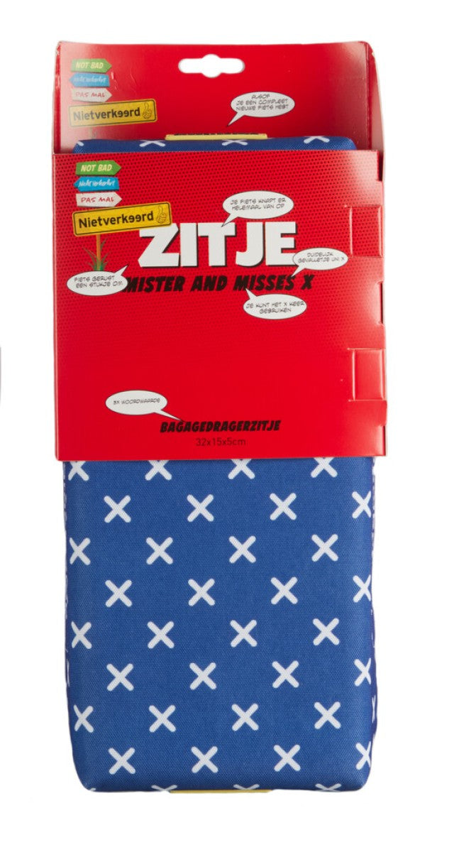 Load image into Gallery viewer, Pexkids nietverkeerd zitkussen voor bagagedrager mister misses x
