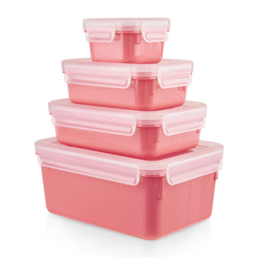 Tefal masterseal colour voorraaddozenset 4-delig roze (0,2l, 0,55l, 0,8l, 2,2l)