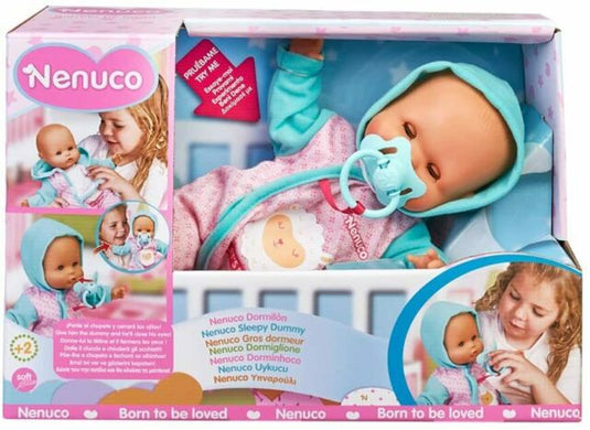 Famosa nenuco slaap baby, doe de speen in de mond en de oogjes sluiten