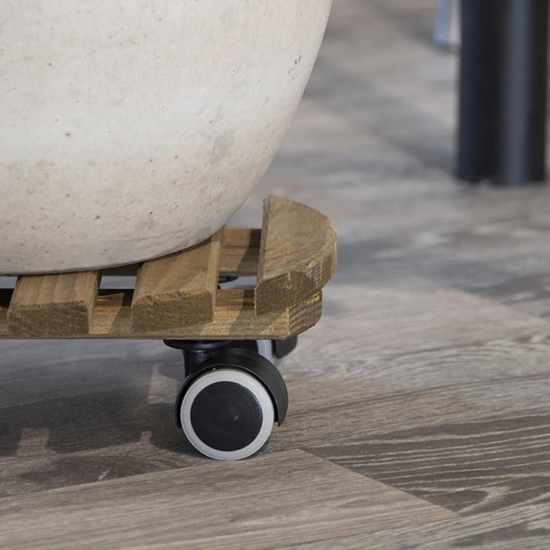 ギャラリービューアに画像をロードする, Esschert design plantentrolley bruin rond indoor ø29cm
