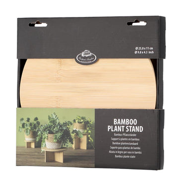 Esschert design plantentafeltje bamboe m dia25x11cm