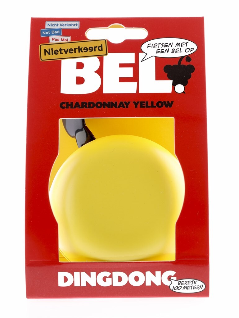 Load image into Gallery viewer, fietsbel ding-dong staal 80 mm geel
