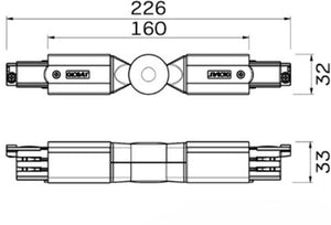 Nordic hoekstuk instelbaar tbv. rail wit 5050042