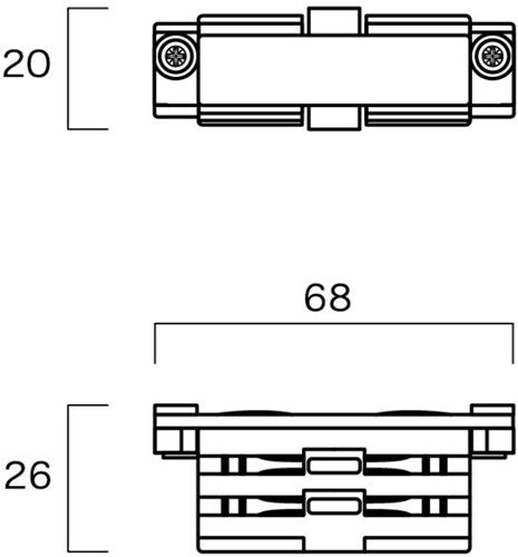 Afbeelding laden in galerijviewer, Nordic koppelstuk tbv. rail wit 3-fasen 5050026
