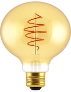 ギャラリービューアに画像をロードする, Enzo nordlux led globe g125 e27 4,9-35w 2200k filament spiraal gold dimbaar - 2760150

