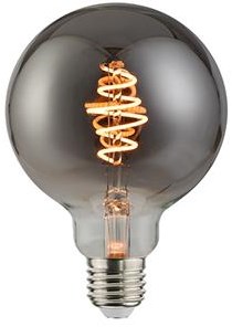 Cargue la imagen en el visor de la galería, Enzo nordlux led globe g95 e27 5-15w 1800k filament spiraal grey dimbaar - 2760110
