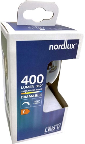 Enzo nordlux led gls e27 4,2-35w 2500k filament gold dimbaar - 2760080