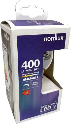 Enzo nordlux led gls e27 4,9-35w 2200k filament spiraal gold dimbaar - 2760070