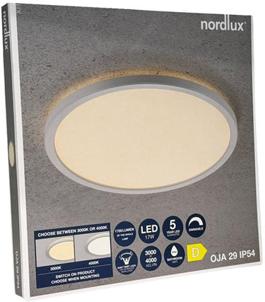 Enzo nordlux led plafonniere oja 29 wit 17w 3000k 4000k 29cm - 4802324