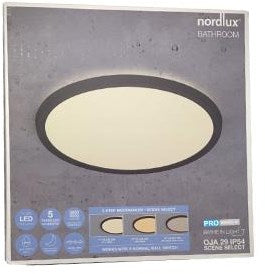Enzo nordlux led plafonniere oja 29 zwart 14,5w 3000k 4000k 29cm - 4802306