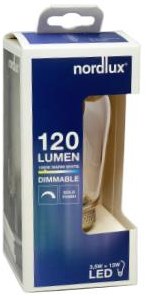 Enzo nordlux led st64 e27 3,5-12w 1800k retro deco gold dimbaar - 2760105