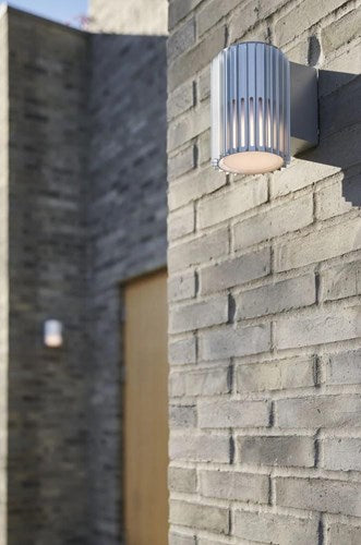 Enzo nordlux wandlamp aludra rond e27 zilver antraciet ip54 - 4800941