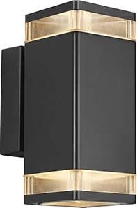 Enzo nordlux wandlamp elm 2x gu10 zwart ip44 - 4800911