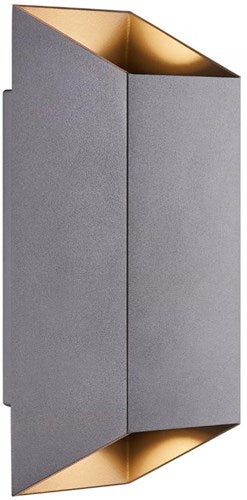 Enzo nordlux wandlamp nico vierkant 2x gu10 antraciet ip54 - 4800919