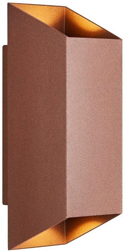 Enzo nordlux wandlamp nico vierkant 2x gu10 roest ip54 - 4800917