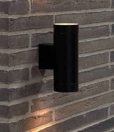 Enzo nordlux wandlamp tin maxi double 2x gu10 zwart ip54 - 4800936