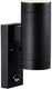 Enzo nordlux wandlamp tin maxi double met sensor 2x gu10 zwart ip54 - 4800929