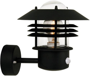Enzo nordlux wandlamp vejers met sensor e27 zwart ip44 - 4800925