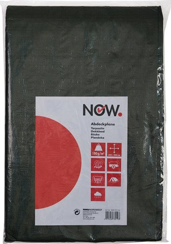 Now afdekzeil | breedte 4.000 x lengte 5.000 mm | olijfgroen gewicht 100 g m² | met aluminium ogen | 1 stuk - 2000227103 2000227103
