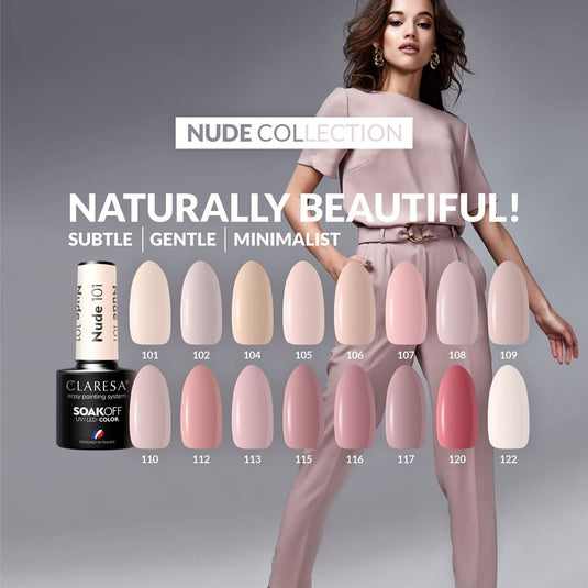 Claresa uv led gellak 5ml nude 120