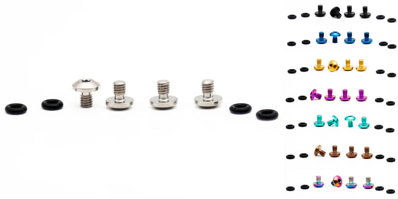 Load image into Gallery viewer, Oak components titanium screws set for sram bleedport mineral oil (4 pieces)
