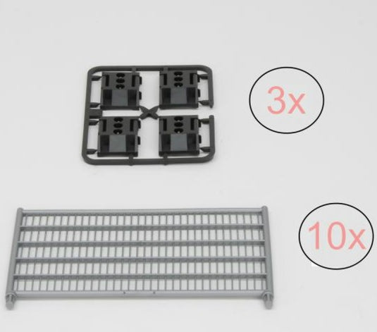 Bruder onderdeel: 10x bouwhek + 12x steunblok