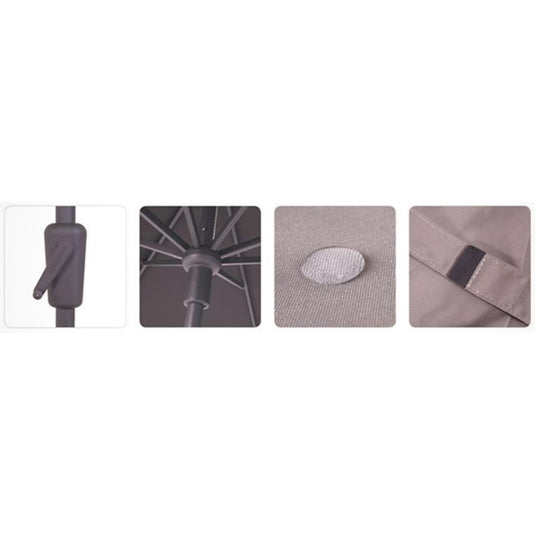 Madison parasol syros 350cm draai volant grijs