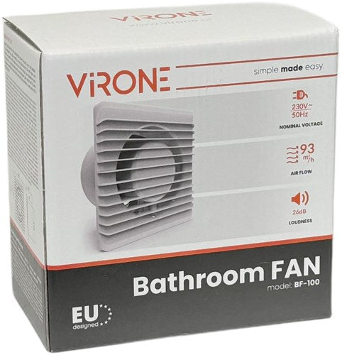 Afbeelding laden in galerijviewer, Enzo orno badkamer - toilet ventilator wit 100mm + timer - 8611010
