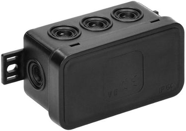 Enzo orno kabeldoos ip54 zwart smal 80x45x41mm - 4034050