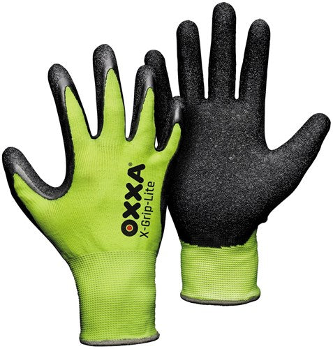 Oxxa x-grip-lite werkhandschoen geel zwart, 10 - 15102510