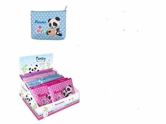 Van der doelen panda tasje blauw met bolletjes