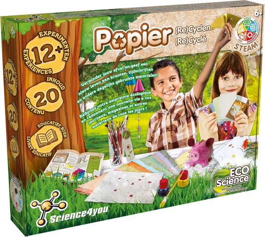 Brandunit papier recyclen van science 4 you, experimenteer set