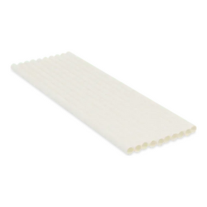 Papieren rietjes wit (230 x 8mm)