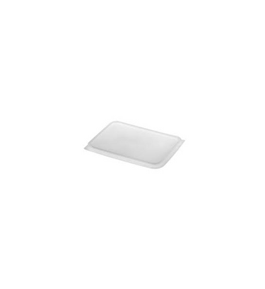 Papstar wegwerpbakje 1 liter deksel 50 stuks 6x19x13 cm wit