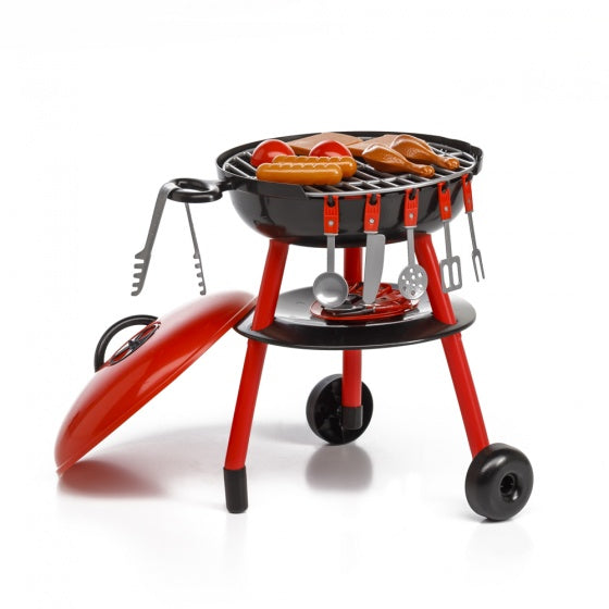 Load image into Gallery viewer, Paradiso toys Speelgoedbarbecue 50 cm 30-Delig Rood zwart

