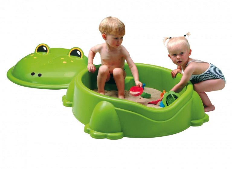 Load image into Gallery viewer, Paradiso toys Zandbak kikker 84 x 92 cm groen 2-delig
