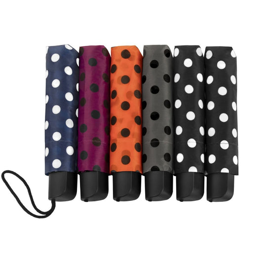 Impliva falconetti paraplu opvouwbaar mini size stippen assorti