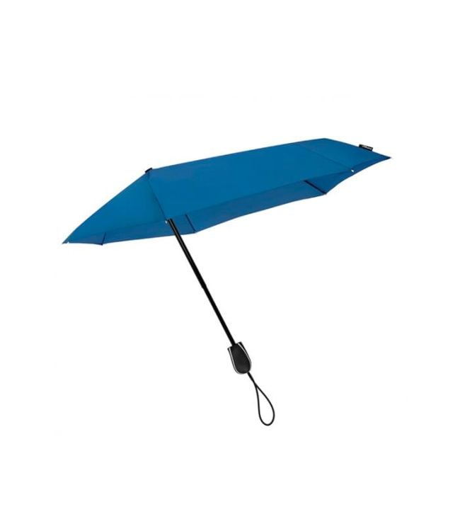 Load image into Gallery viewer, Impliva stormparaplu opvouwbaar aerodynamisch tot 80 km h blauw
