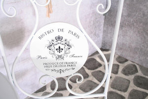 Sens bistroset paris 3-delig metaal wit