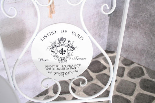 Sens bistroset paris 3-delig metaal wit