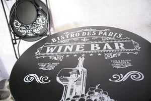 Sens bistroset paris 3-delig metaal zwart