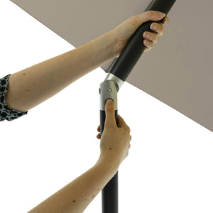 Madison parasol elba push-up rond 300 cm met tilt-functie 100%pol. grijs