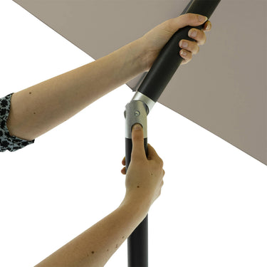 Madison parasol elba push-up rond 300 cm met tilt-functie 100%pol ecru
