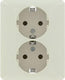 Peha inbouw stopcontact ra dubbel creme - 4602016