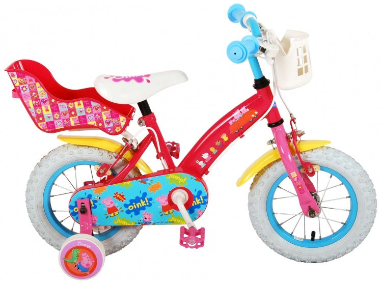 Load image into Gallery viewer, Peppa Pig Kinderfiets - Meisjes - 12 inch - Roze - Twee handremmen
