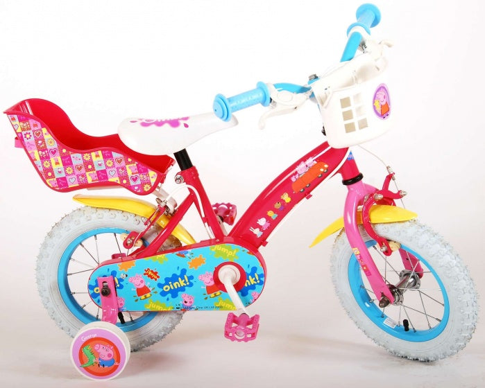Load image into Gallery viewer, Peppa Pig Kinderfiets - Meisjes - 12 inch - Roze - Twee handremmen
