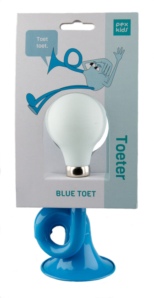 Load image into Gallery viewer, Fietshoorn lokken pexkids - blauw met een witte bal
