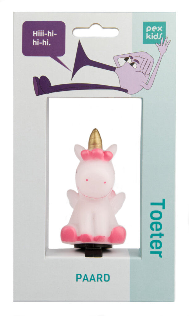 Load image into Gallery viewer, Fietshoorn pexkids paard - wit
