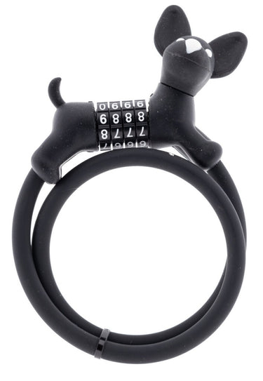 Pexkids cijfer kabelslot zwart flappie de waakhond silicone